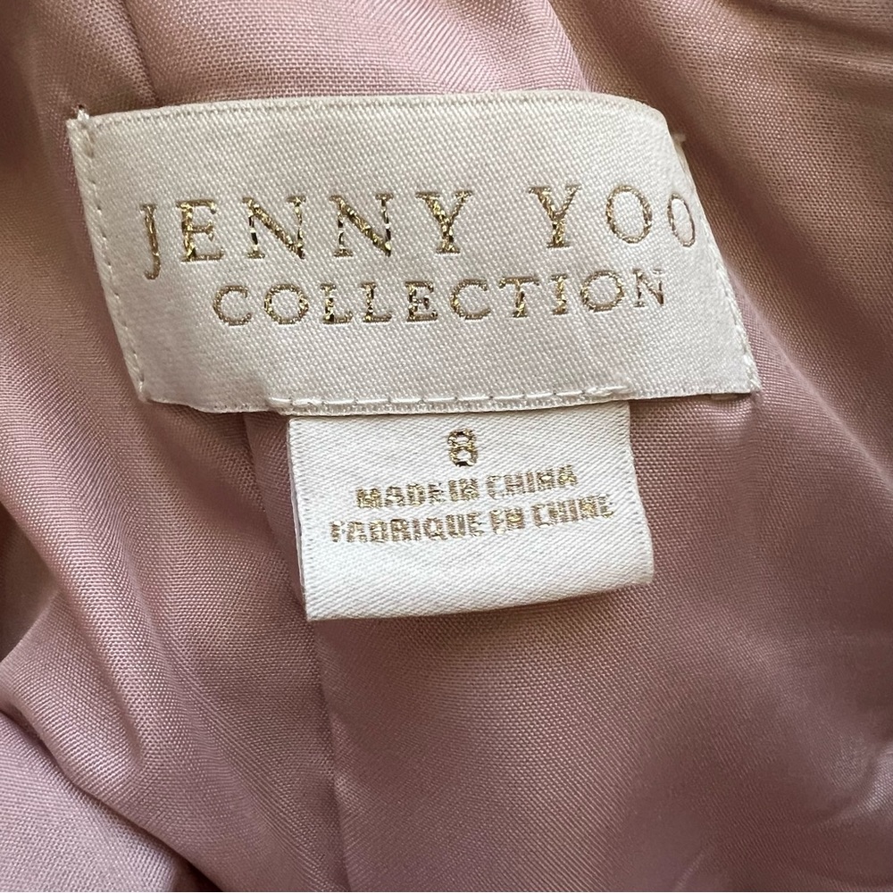 Jenny Yoo Pale Antique Pink Bridal Full Length Flowy Strapless Dress.  Size 8 - Picture 8 of 16